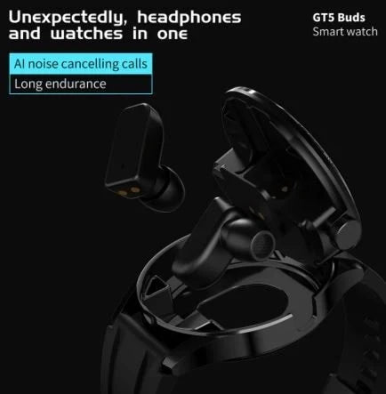 2 In 1 HI-FI Wireless Earphones Men Smart Watch
