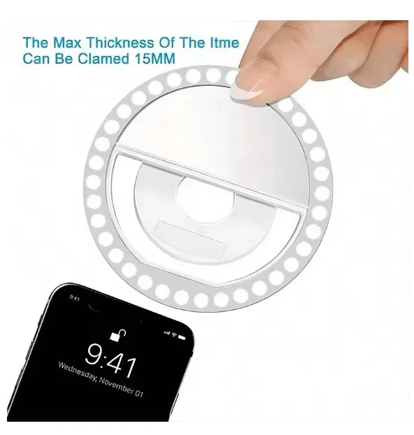 Clip-On Selfie Ring Light