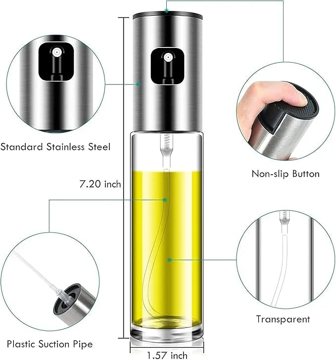 2-in-1 Oil Sprayer & Dispenser Bottle | Premium Kitchen Essential